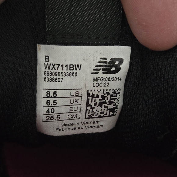 New Balance 711 Running Shoes Womens Sz 8.5B Athletic Sneakers Trainers Black. - Picture 9 of 9